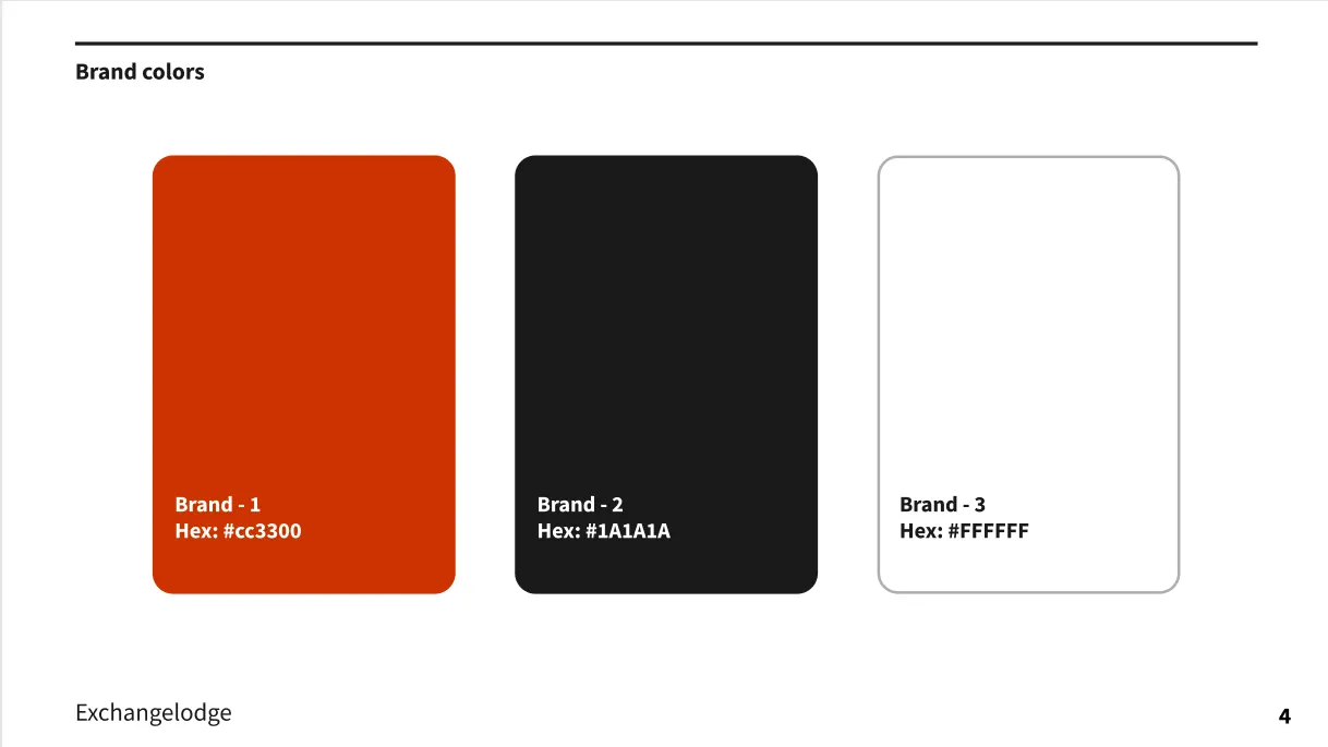 ExchangeLodge brand colors