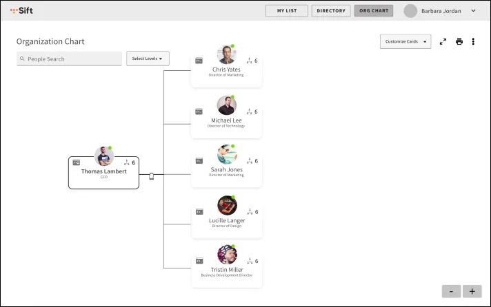 Org chart wireframe 3